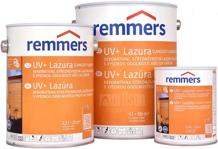 REMMERS UV+ Lazúra - veľkosť balenia 0.75 l, 2.5 l a 5 l